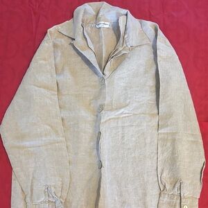 Anne Fontaine Paris Casual Beige Linen Jacket